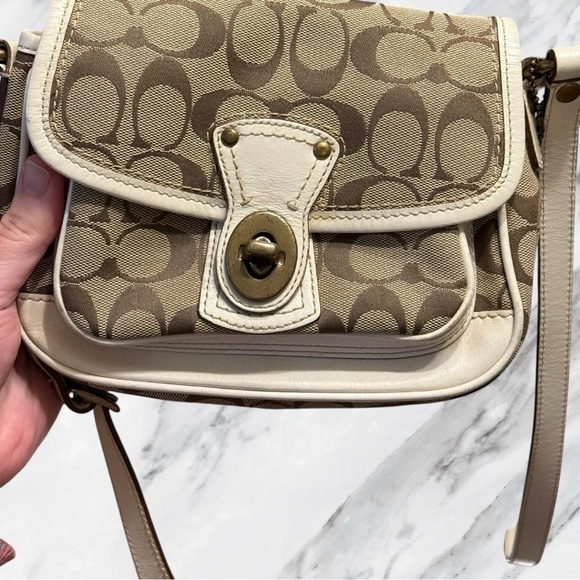 Coach Brown and Cream Crossbody Bag - Picture 9 of 13